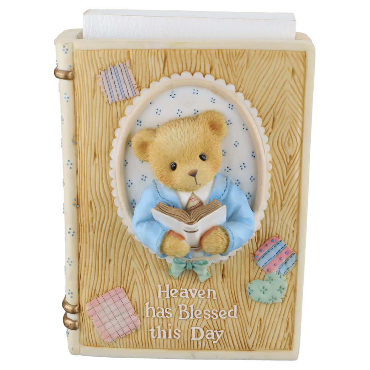 Teddy 345105C Boy Inspirational Bible Holder With Bible Enesco Cherished Teddies mit OVP