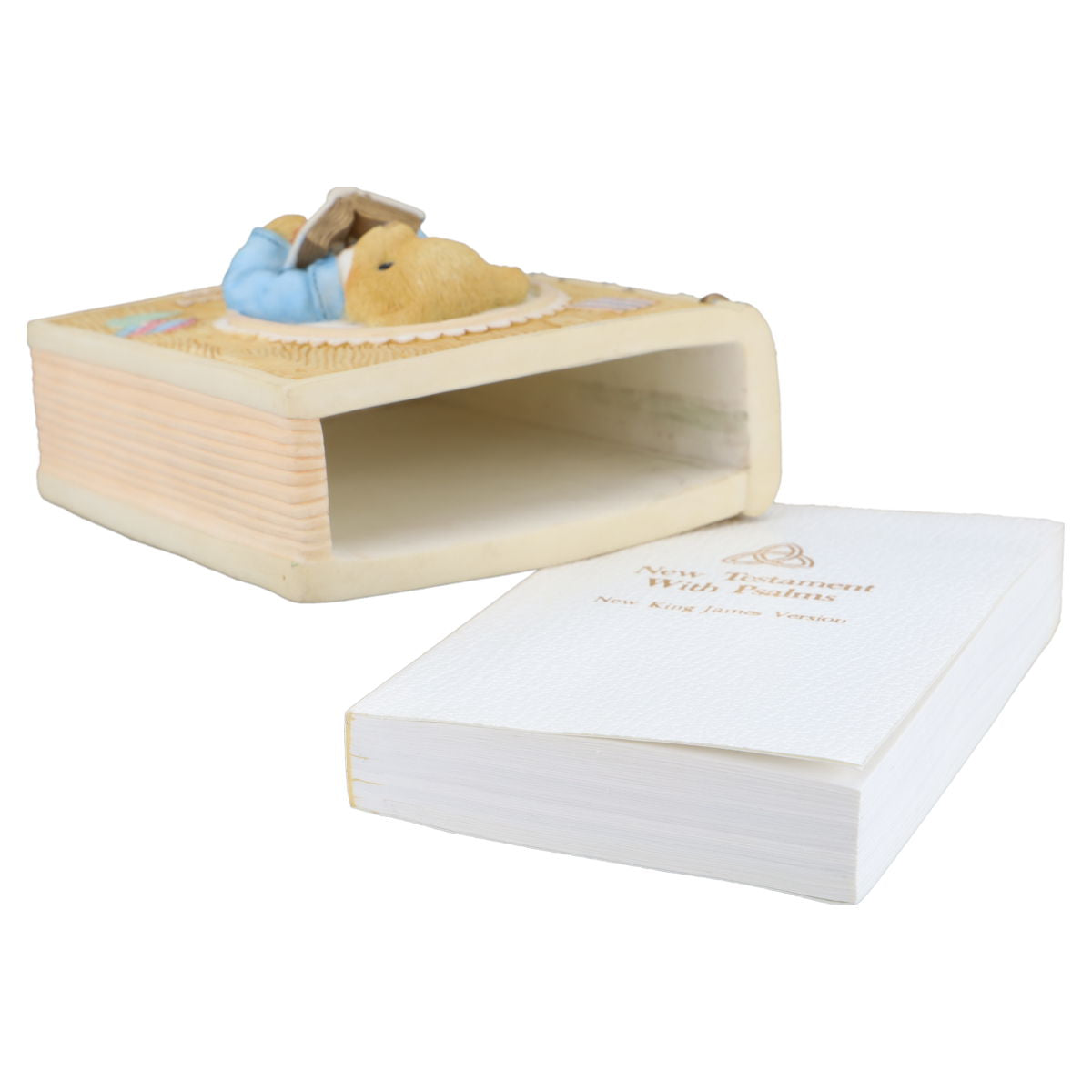 Teddy 345105C Boy Inspirational Bible Holder With Bible Enesco Cherished Teddies mit OVP