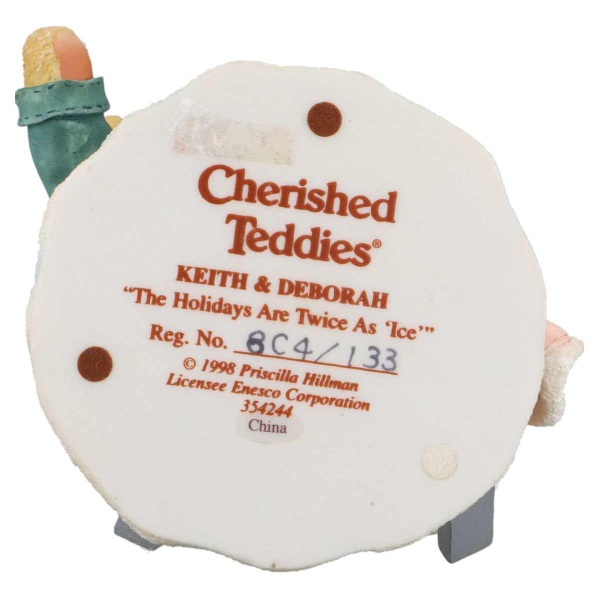 Teddy 354244 Keith & Deborah "The Holiday's Are Twice A 'Ice'" Enesco Cherished Teddies