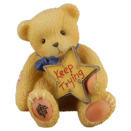 Teddy 477419 "Keep Trying" Mini Figurine Enesco Cherished Teddies