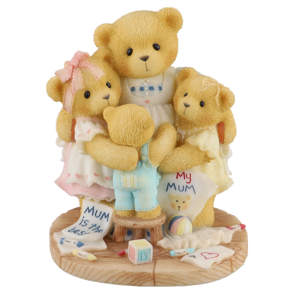 Teddy 538299E Katie, Renee, Jessica And Matthew  "I'm Surrounded By Hugs" Enesco Cherished Teddies mit OVP