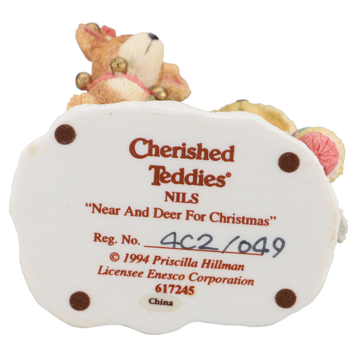 Teddy 617245 Nils "Near And Deer For Christmas" Enesco Cherished Teddies mit OVP