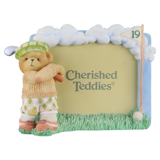 Teddy 675784 Boy Playing Golf Photo Frame Enesco Cherished Teddies mit OVP