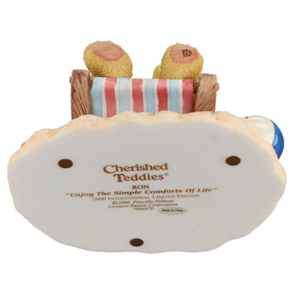Teddy 706647E Ron "Enjoy The Simple Comforts Of Life" Enesco Cherished Teddies mit OVP
