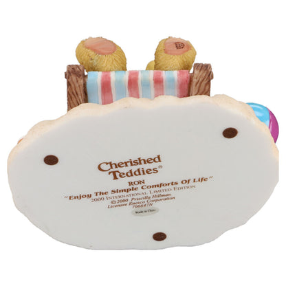 Teddy 706647N Ron "Enjoy The Simple Comforts Of Life" Enesco Cherished Teddies mit OVP