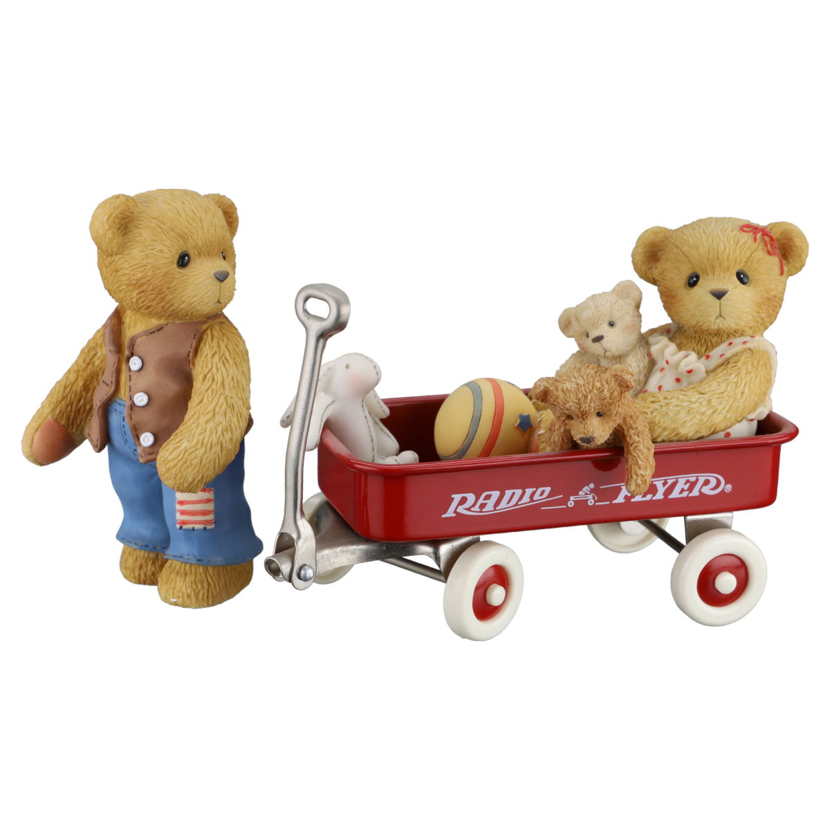 Teddy 706973 Vernon And Eva Boy And Girl With Radio Flyer Wagon Enesco Cherished Teddies mit OVP