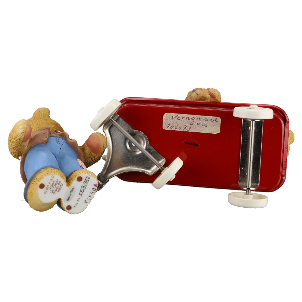 Teddy 706973 Vernon And Eva Boy And Girl With Radio Flyer Wagon Enesco Cherished Teddies mit OVP