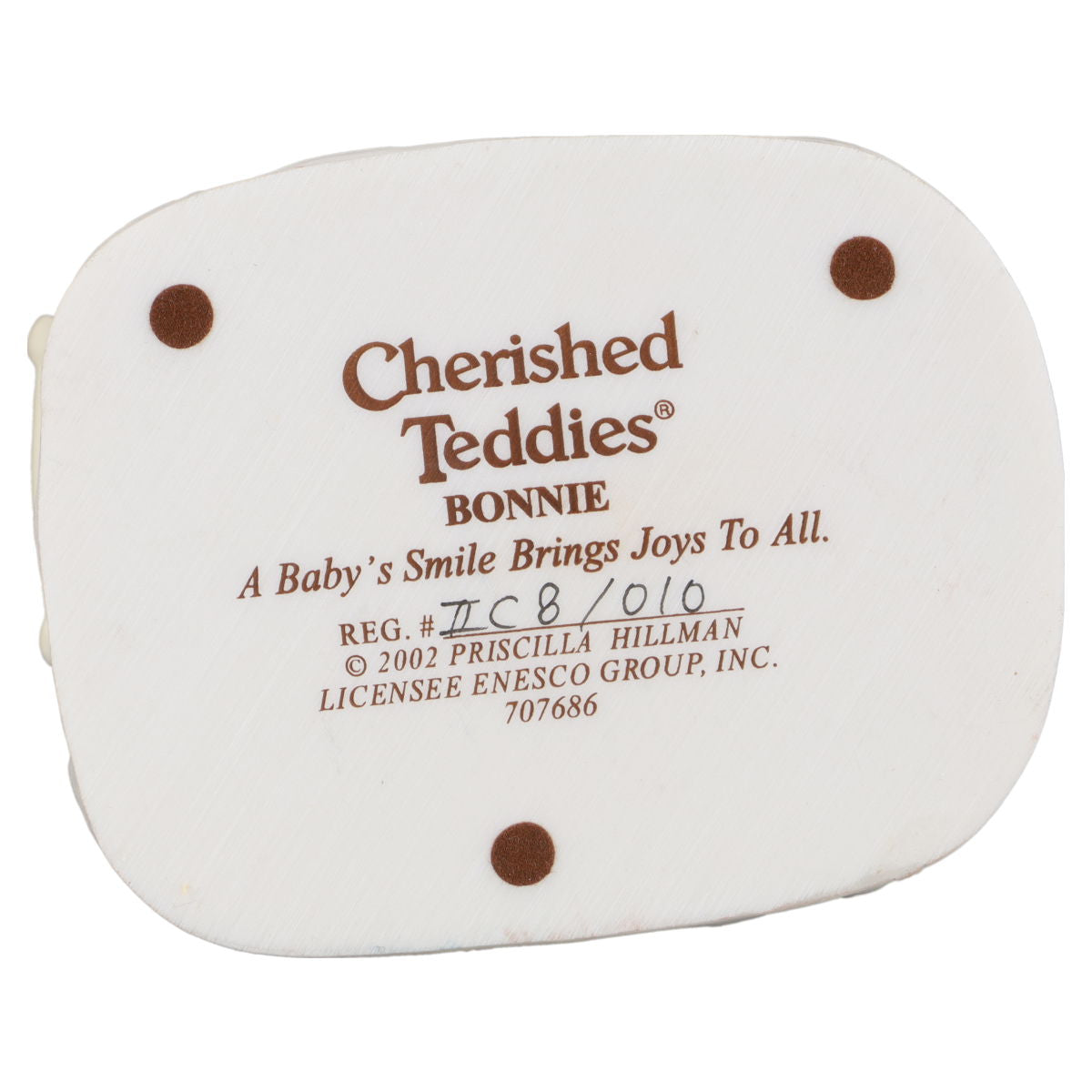 Teddy 707686 Bonnie "A Baby's Smile Brings Joys To All." Enesco Cherished Teddies mit OVP