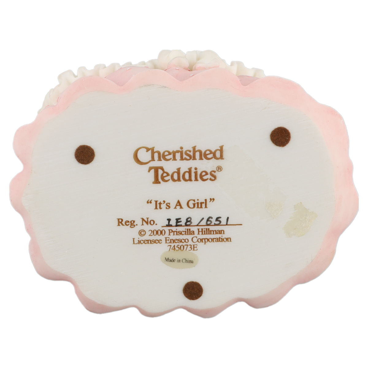 Teddy 745073E "It's A Girl" Baby Girl In Bassinet Figurine Enesco Cherished Teddies mit OVP