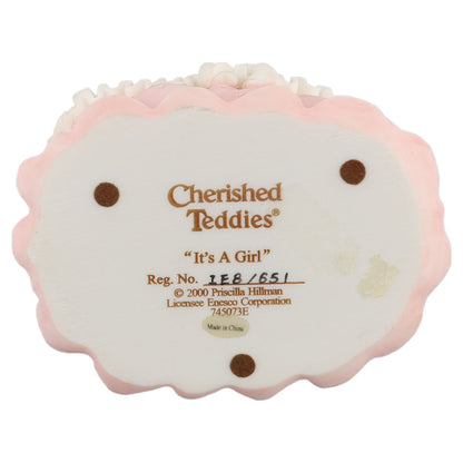 Teddy 745073E "It's A Girl" Baby Girl In Bassinet Figurine Enesco Cherished Teddies mit OVP