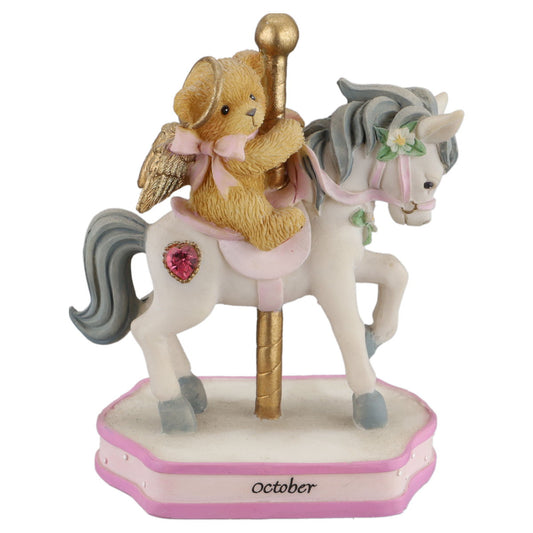 Teddy 755338 October Monthly Carousel Figurine Enesco Cherished Teddies mit OVP