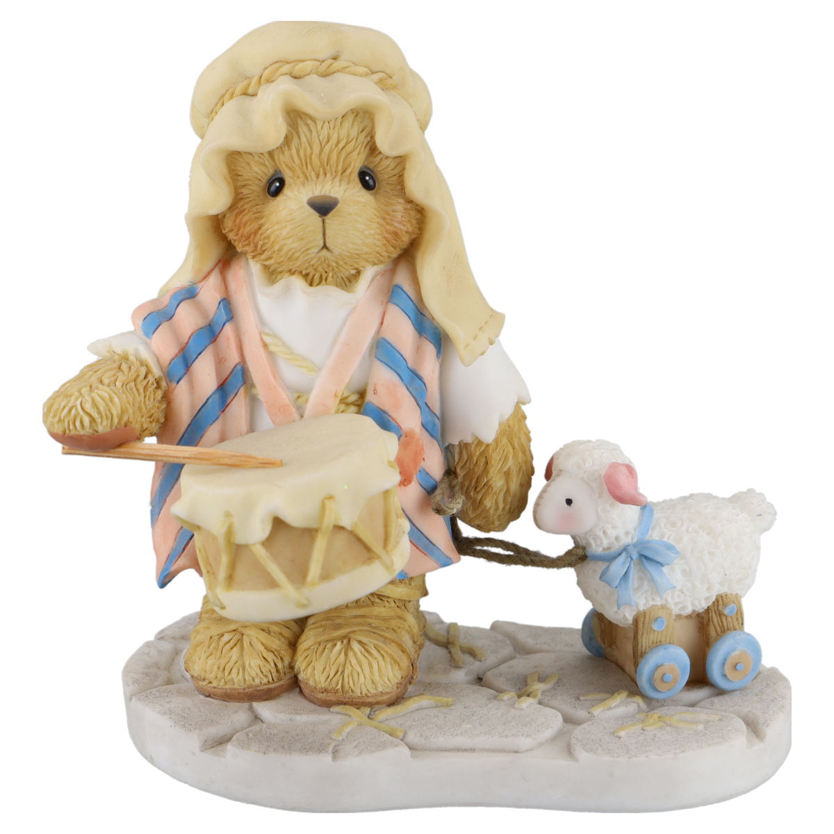 Teddy 864293 Ethan Drummer Boy With Lamb Figurine Enesco Cherished Teddies mit OVP