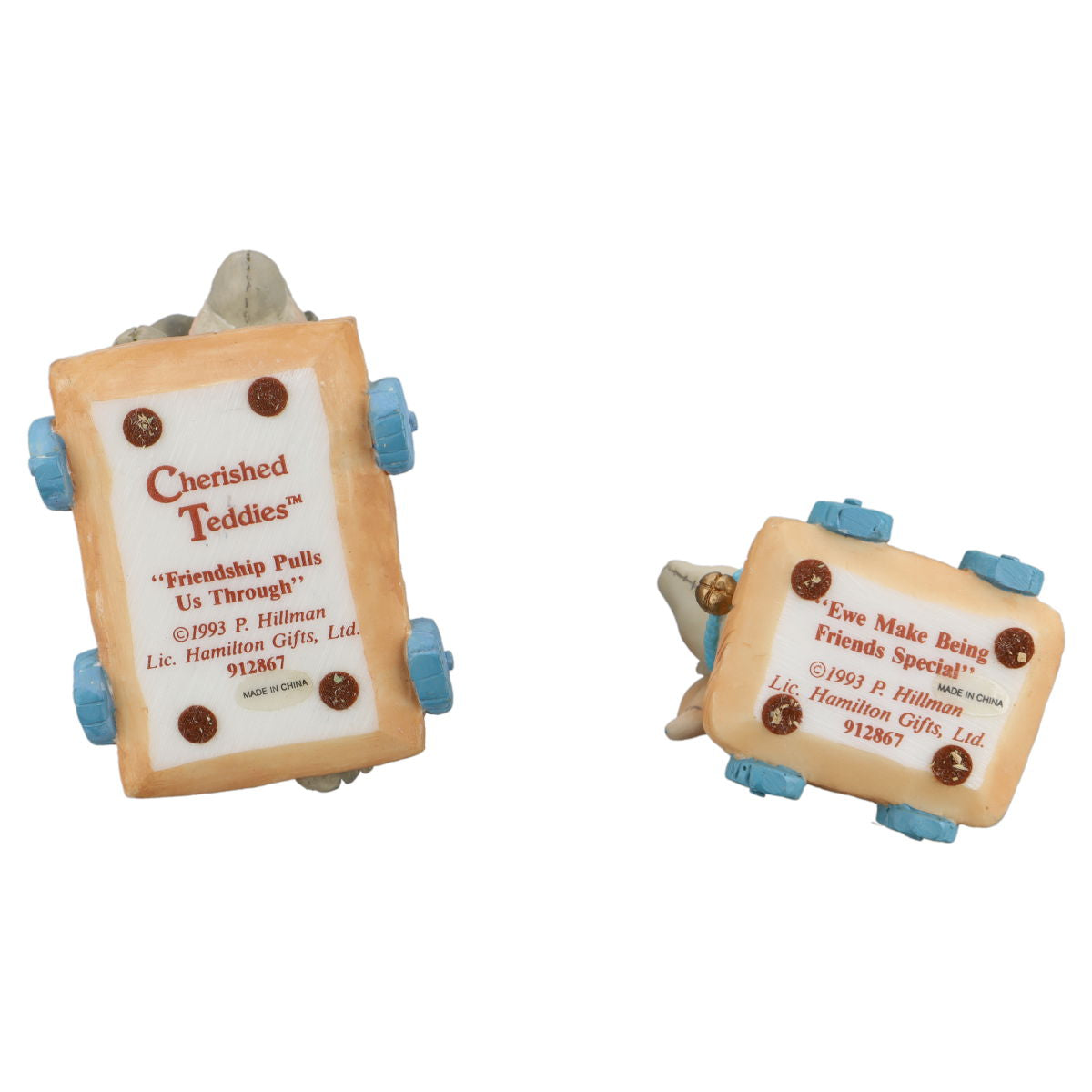 Teddy 912867 Sheep/Donkey Pull-Toy Nativity Figurines Enesco Cherished Teddies mit OVP