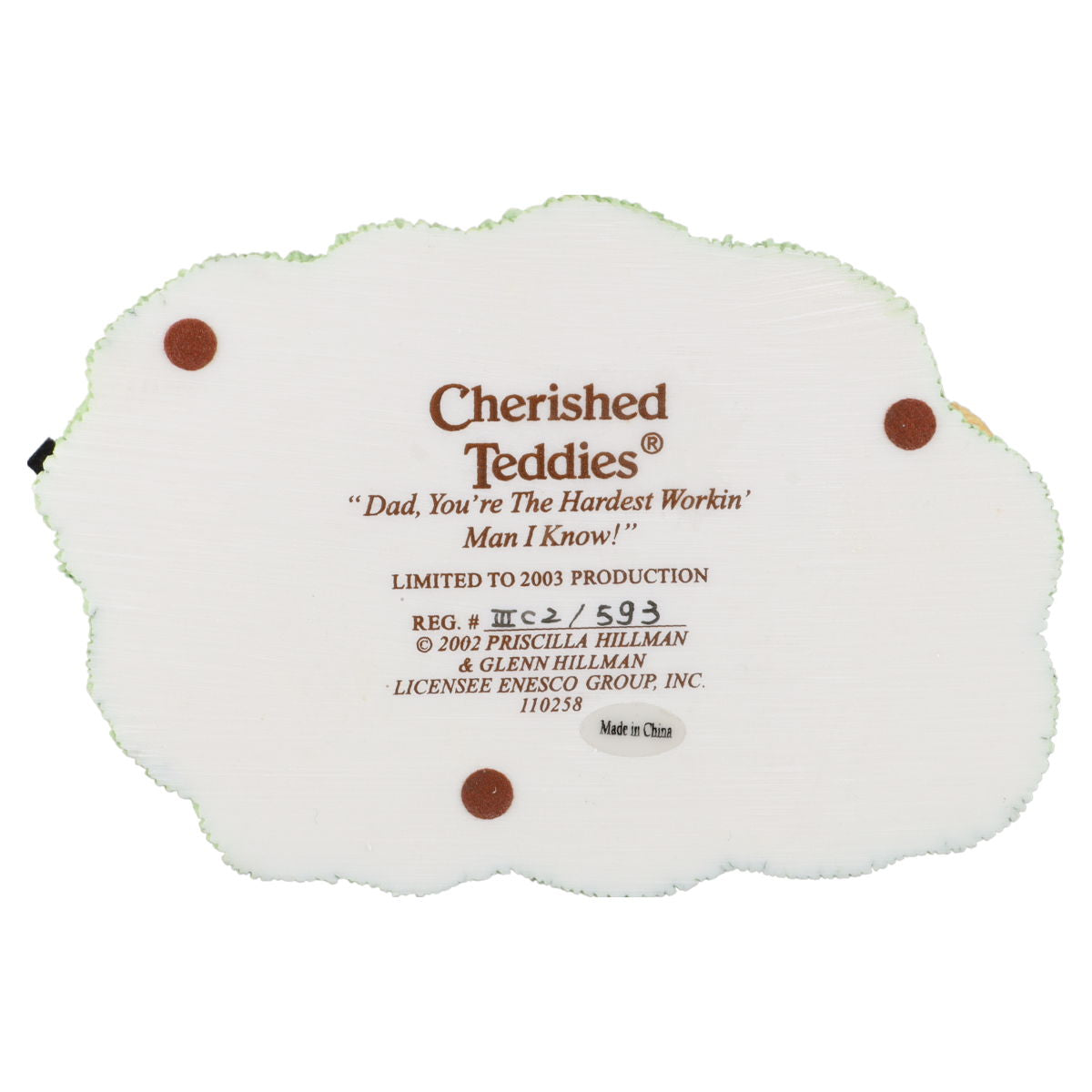 Teddy Dad, You're The Hardest Workin' Man I Know 110258 Enesco Cherished Teddies mit OVP