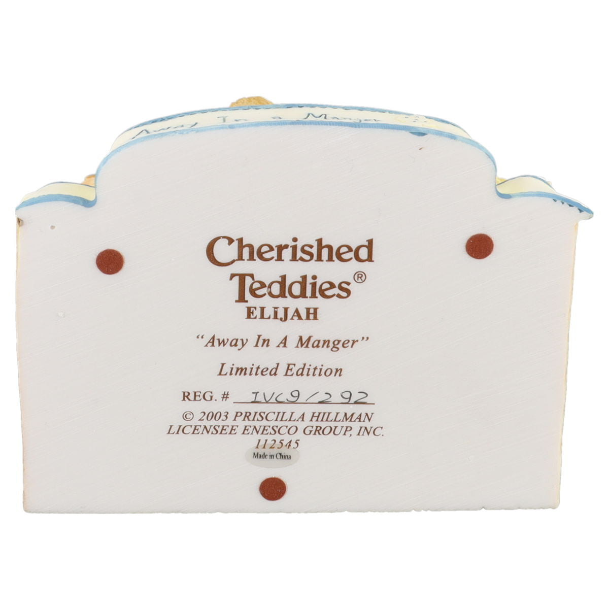 Teddy Elijah 112545 Enesco Cherished Teddies mit OVP