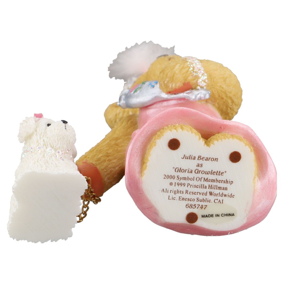 Teddy Julia Bearon  685747 - weißer Hund Enesco Cherished Teddies