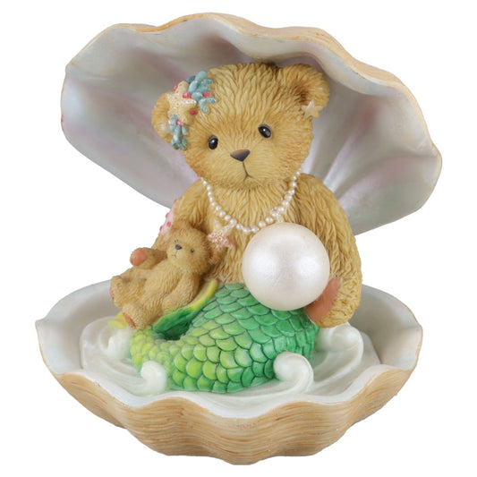 Teddy Mermaid Figurine and Shell 865087 Enesco Cherished Teddies mit OVP