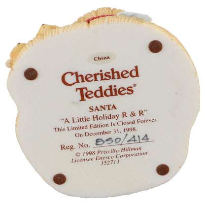 Teddy Santa 352713 Enesco Cherished Teddies