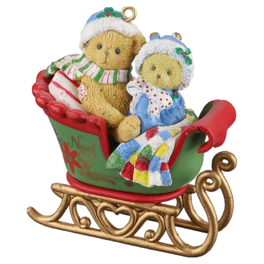 Teddy Teddies im Schlitten Baumanhänger 406635 Enesco Cherished Teddies