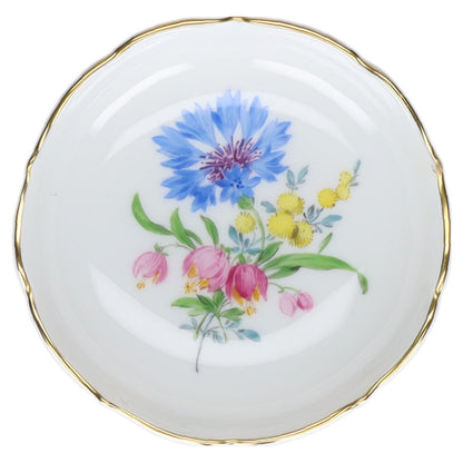 Teebeutelablage Kornblume Blau Meissen Neuer Ausschnitt I.Wahl Blumenbouquet