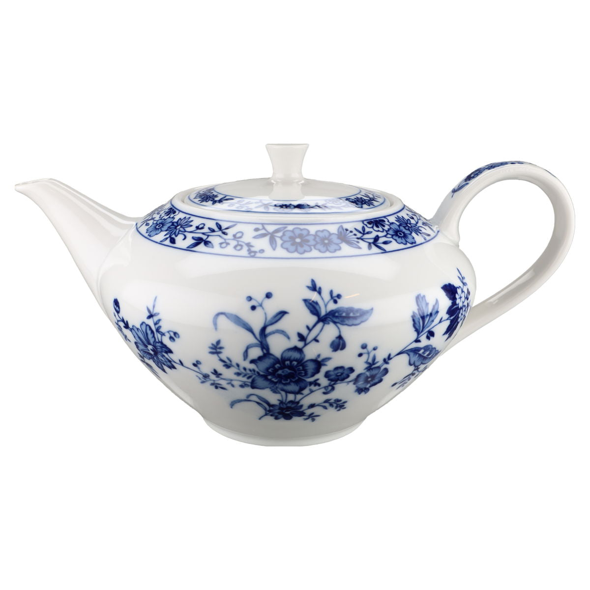 Teekanne Krautheim Kobalt floral Zwiebelmuster