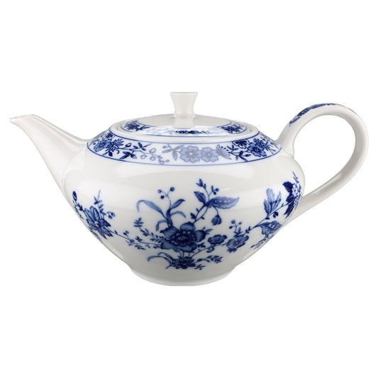 Teekanne Krautheim Kobalt floral Zwiebelmuster