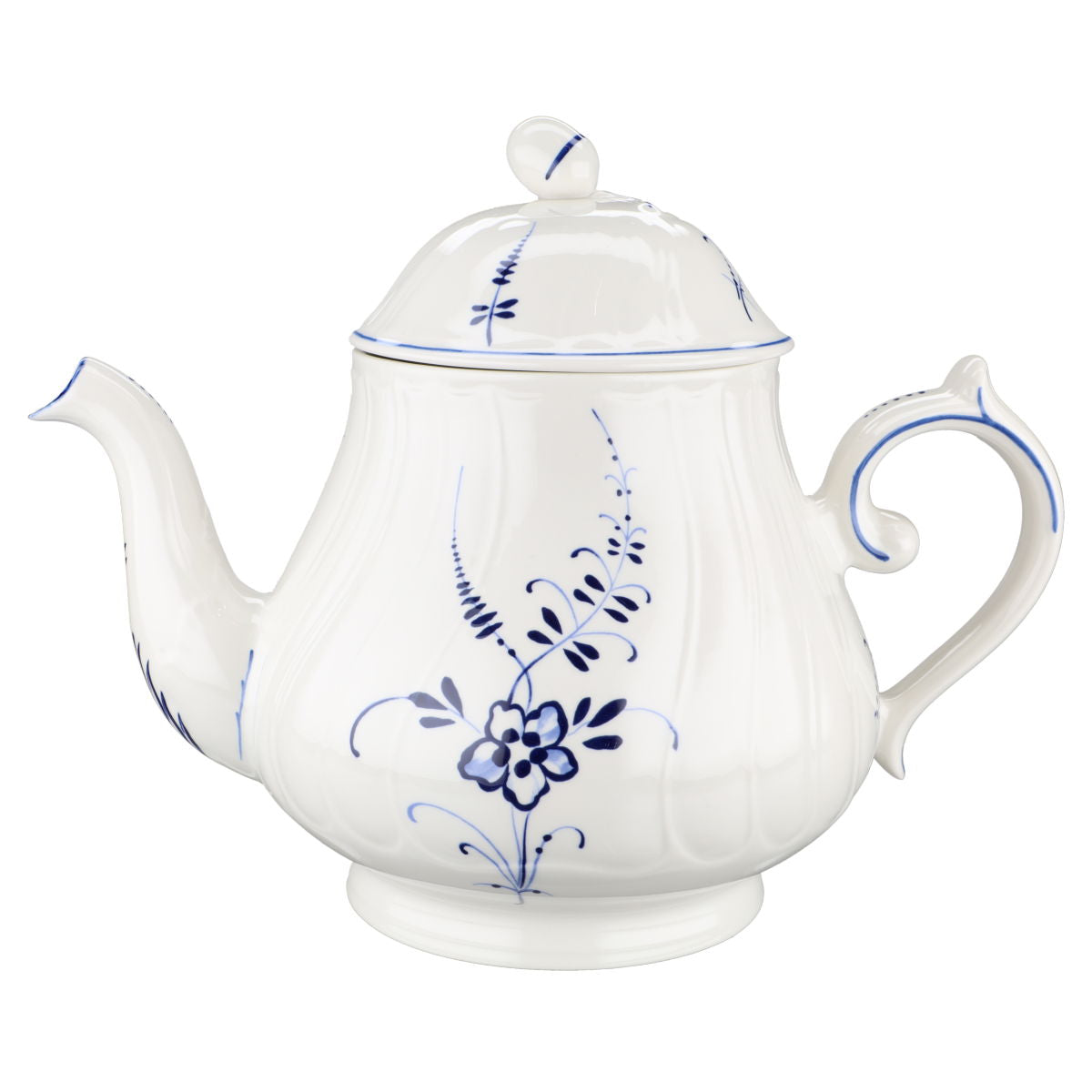 Teekanne mit blauem Streifen am Knauf Villeroy & Boch Alt Luxemburg