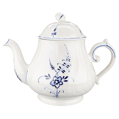 Teekanne mit blauem Streifen am Knauf Villeroy & Boch Alt Luxemburg