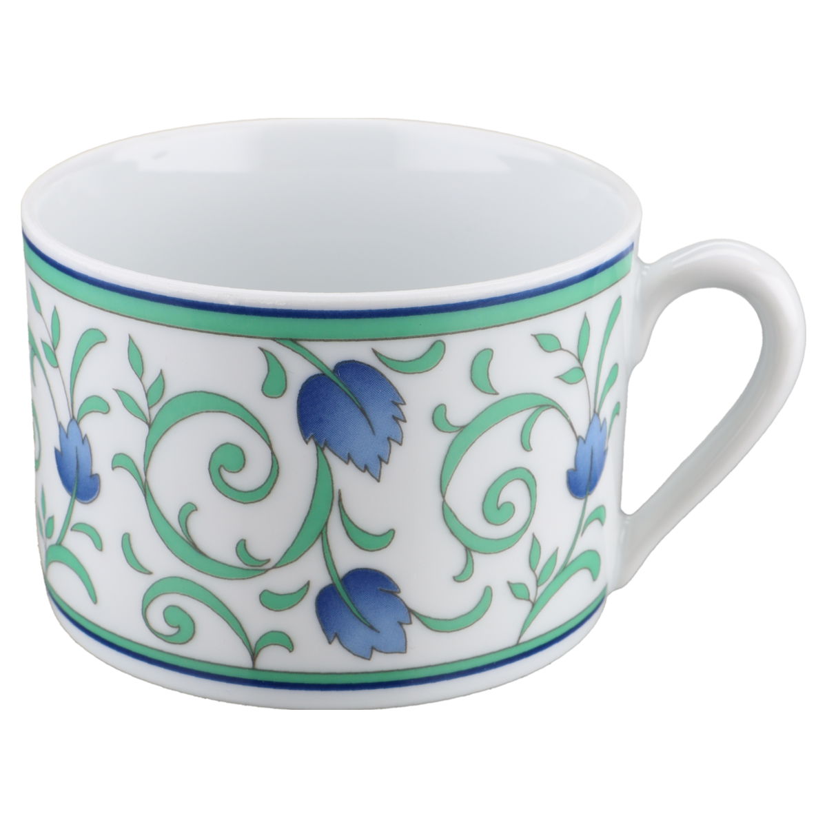 Teetasse  Flirt by R&B Blätterranke Grün Blau