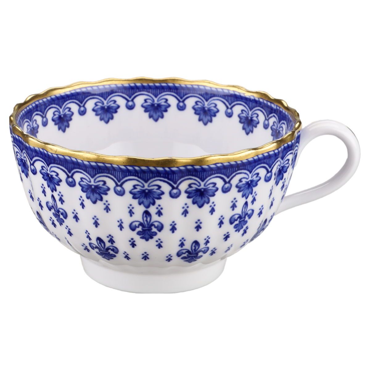 Teetasse  Spode Copeland Fleur De Lys Blue Blau