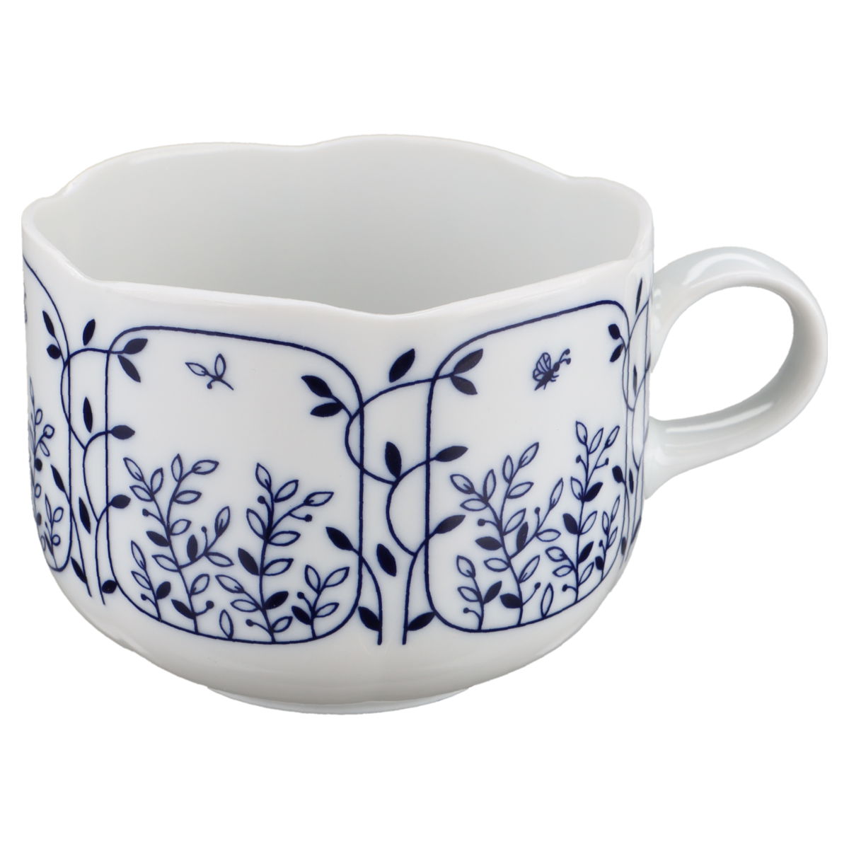 Teetasse klein Tirschenreuth Fleur Blätterzauber - Blau