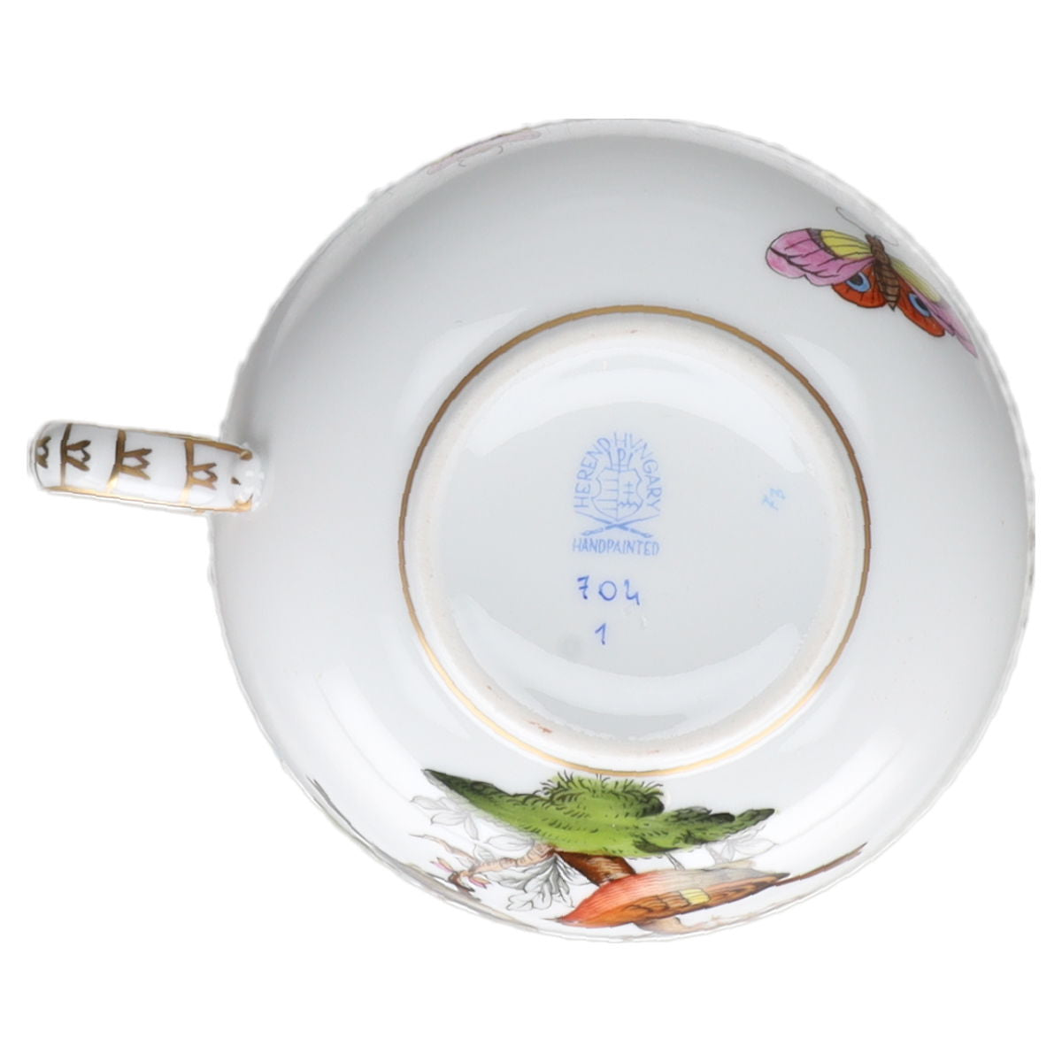 Teetasse Modell 704 Motiv H Herend Ungarn Form Osier Rothschild