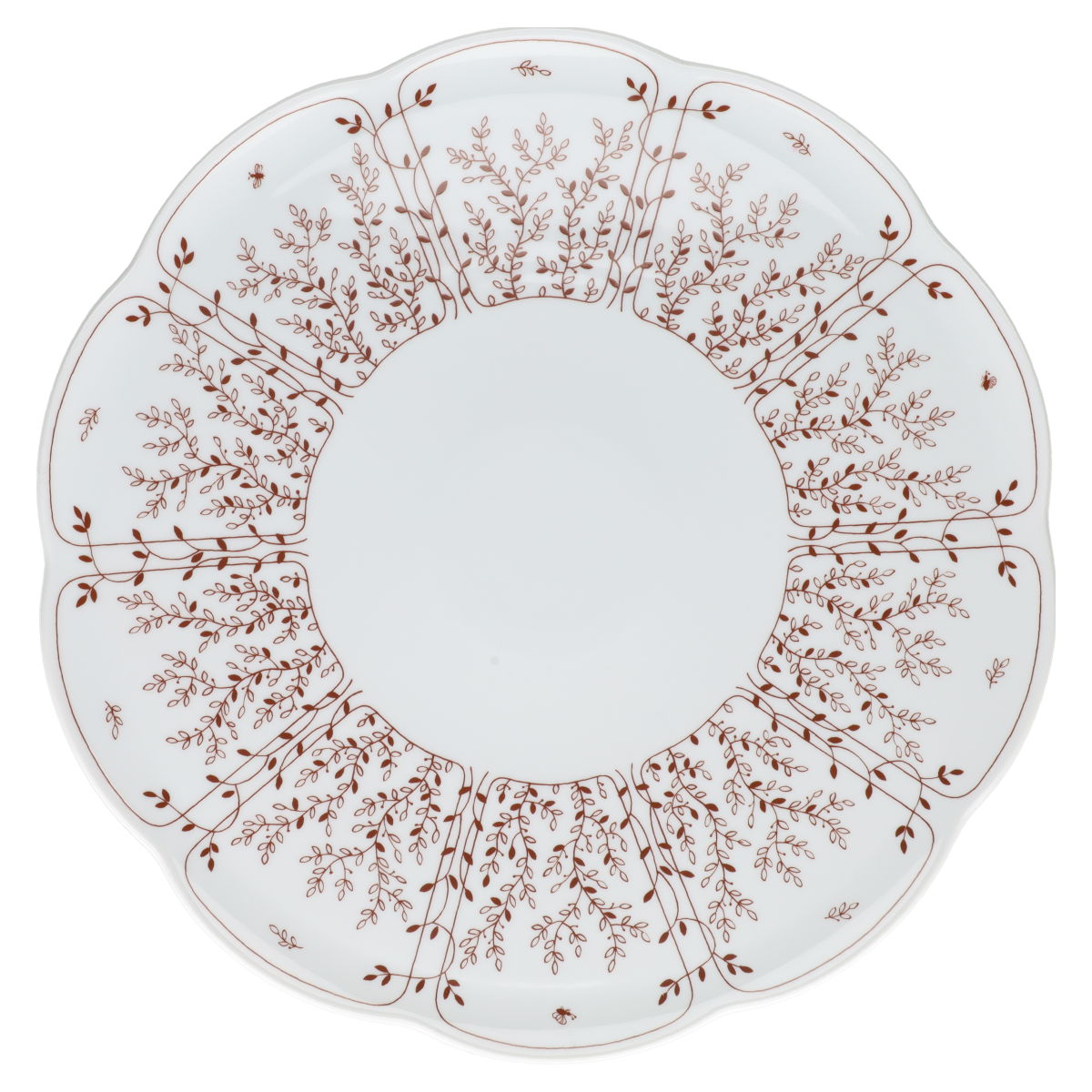 Tortenplatte Tirschenreuth Fleur Blätterzauber - Braun