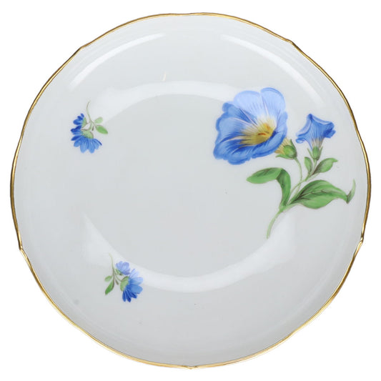 Untertasse für Kaffee Bandwinde Blau Meissen Neuer Ausschnitt II.Wahl Bunte Blume