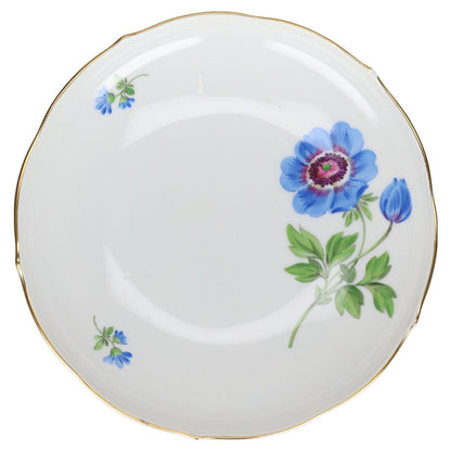 Untertasse für Kaffee Blüte Blau Typ III Meissen Neuer Ausschnitt II.Wahl Bunte Blume