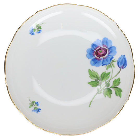 Untertasse für Kaffee Blüte Blau Typ III Meissen Neuer Ausschnitt II.Wahl Bunte Blume