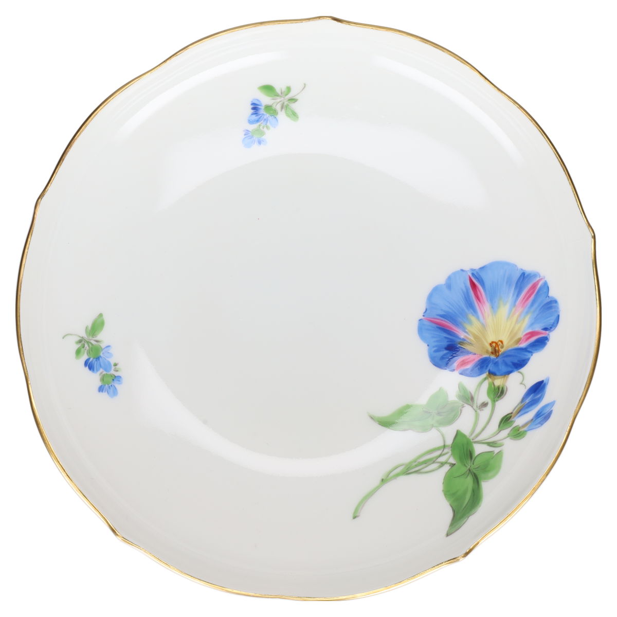 Untertasse für Kaffee Blüte Blau Typ IIII Meissen Neuer Ausschnitt II.Wahl Bunte Blume