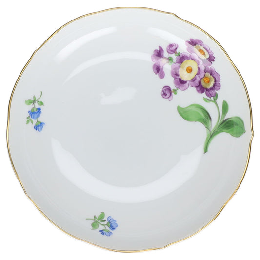 Untertasse für Kaffee Blüte Lila Typ II Meissen Neuer Ausschnitt II.Wahl Bunte Blume