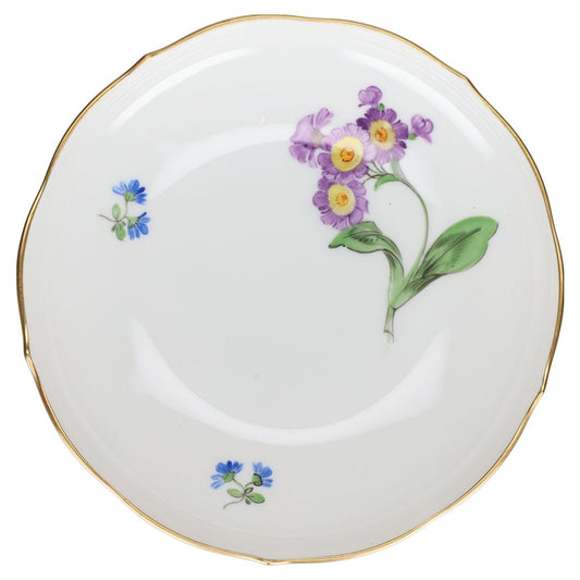 Untertasse für Kaffee Blüte Lila Typ IIII Meissen Neuer Ausschnitt II.Wahl Bunte Blume