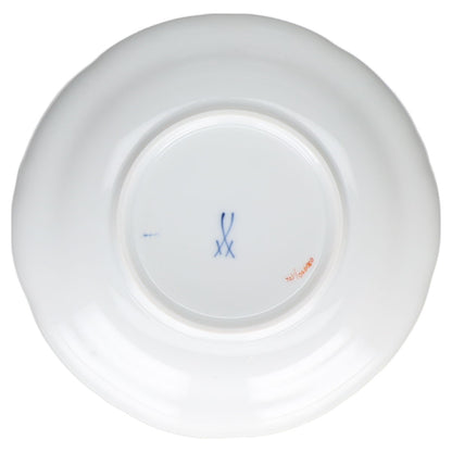 Untertasse für Kaffee Blüte Rosa Gelb Typ III Meissen Neuer Ausschnitt II.Wahl Bunte Blume