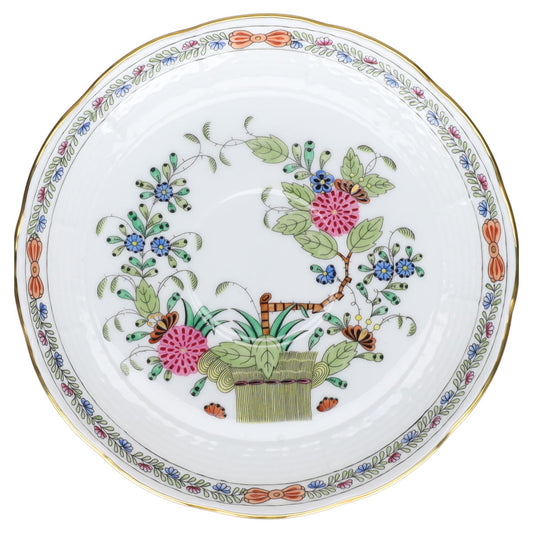 Untertasse für Kaffee mit Spiegel Modell 706 / 1 / FD Herend Ungarn Form Osier Fleurs des Indes Indian Basket
