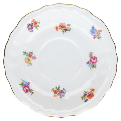 Untertasse für Kaffee Weimar Porzellan Josefine Streublumen-Bouquet
