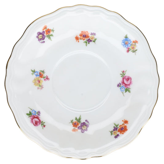 Untertasse für Kaffee Weimar Porzellan Josefine Streublumen-Bouquet