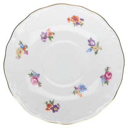 Untertasse für Kaffee Weimar Porzellan Katharina Streublumen-Bouquet
