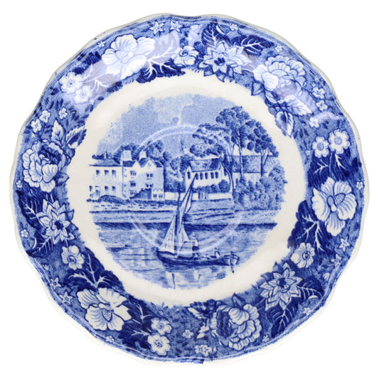 Untertasse für Mokka D 13,5 cm Palissy Thames River Scenes blau