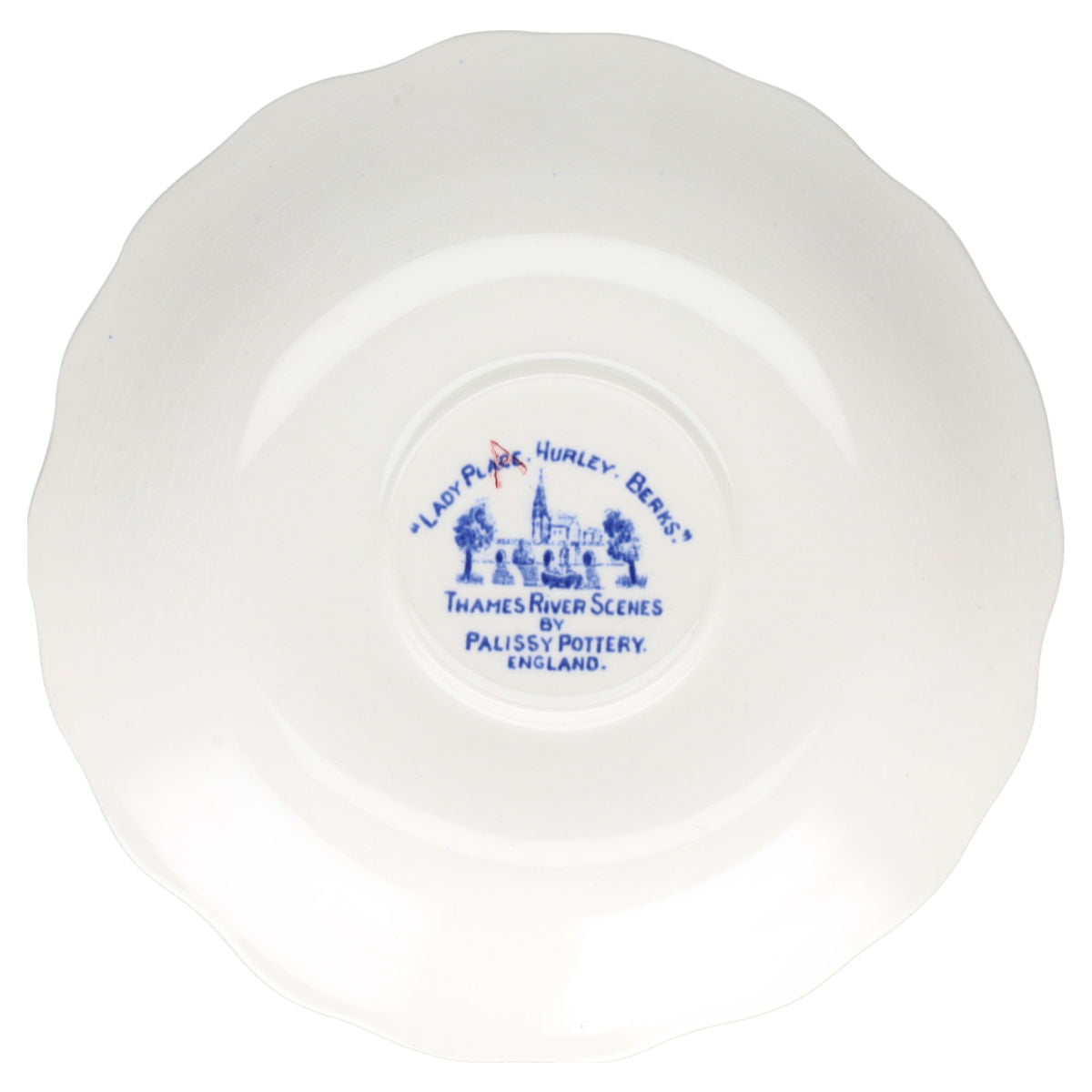Untertasse für Mokka D 13,5 cm Palissy Thames River Scenes blau