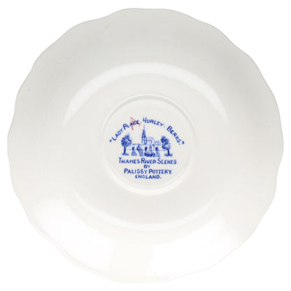 Untertasse für Mokka D 13,5 cm Palissy Thames River Scenes blau