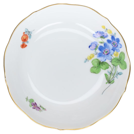 Untertasse für Mokka Espresso Blüte Blau Typ II Meissen Neuer Ausschnitt I.Wahl Bunte Blume