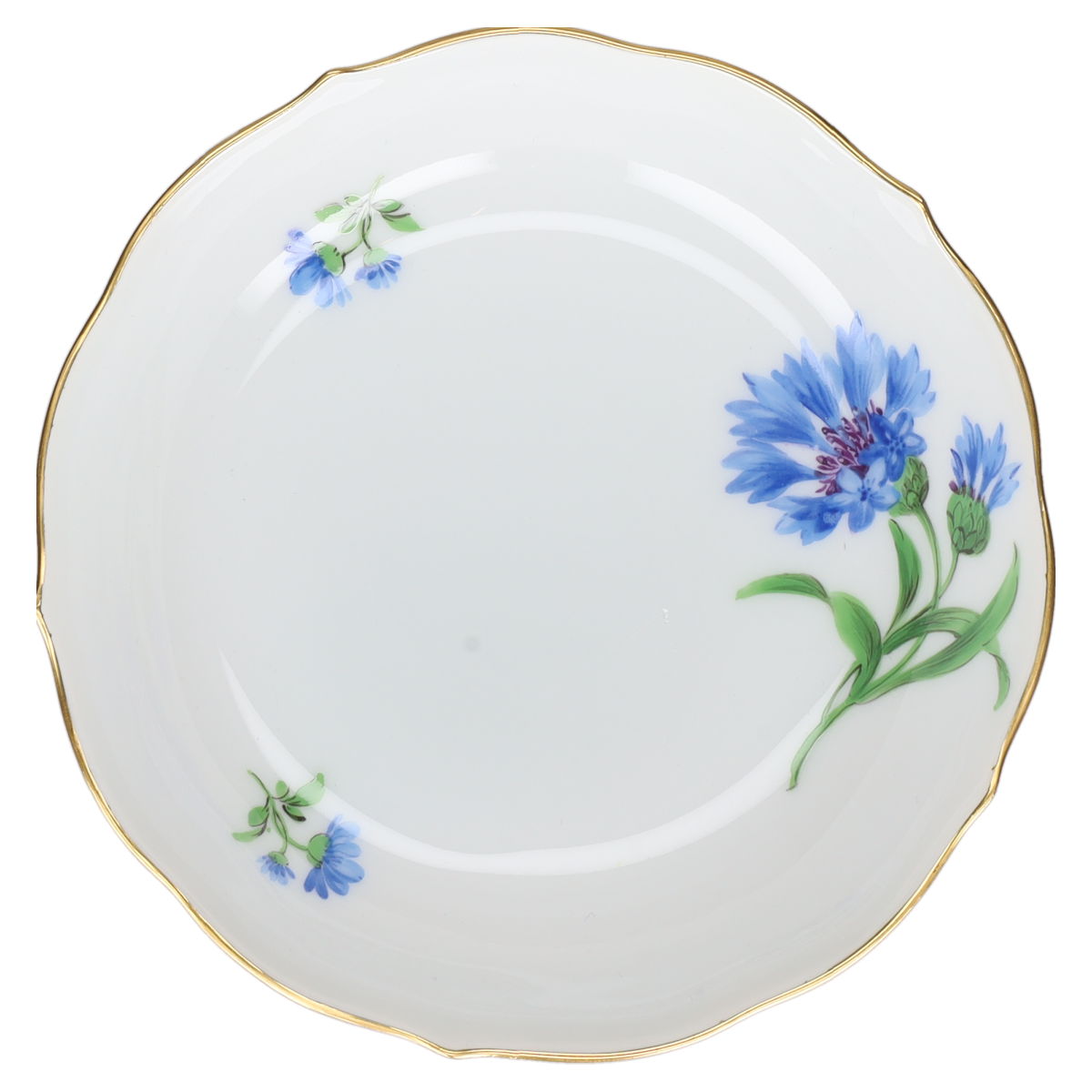 Untertasse für Mokka Espresso Blüte Blau Typ IV Meissen Neuer Ausschnitt I.Wahl Bunte Blume