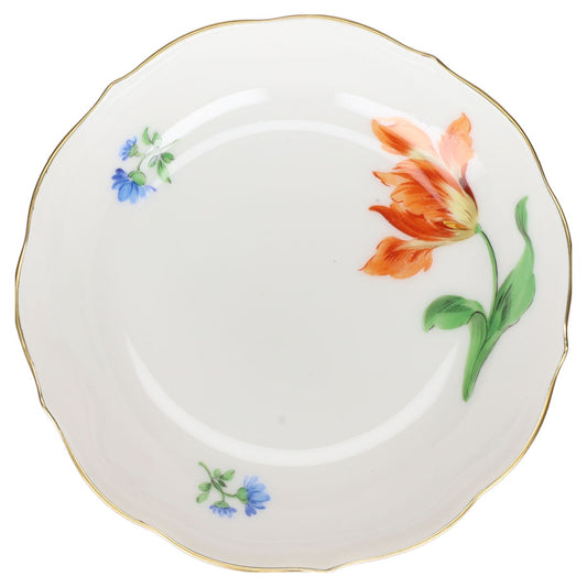 Untertasse für Mokka Espresso Blüte Gelb Orange Typ I Meissen Neuer Ausschnitt I.Wahl Bunte Blume